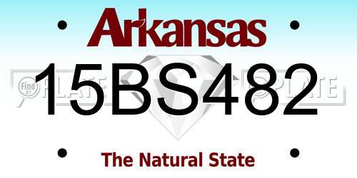 15BS482 Arkansas License Plate