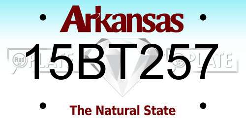 15BT257 Arkansas License Plate