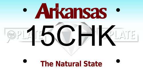15CHK Arkansas License Plate