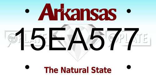 15EA577 Arkansas License Plate