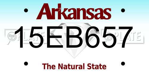 15EB657 Arkansas License Plate