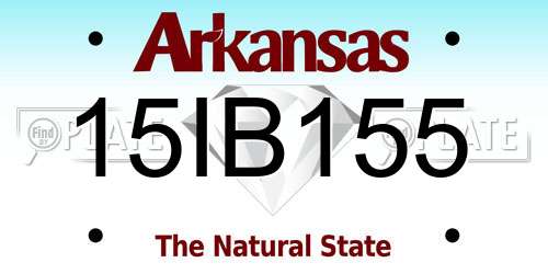 15IB155 Arkansas License Plate