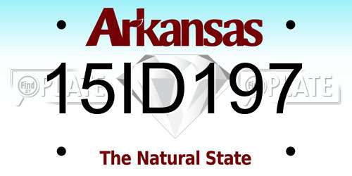 15ID197 Arkansas License Plate