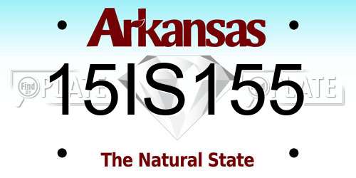 15IS155 Arkansas License Plate