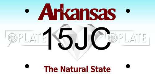 15JC Arkansas License Plate