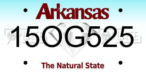 15OG525 Arkansas License Plate