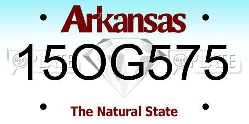 15OG575 Arkansas License Plate