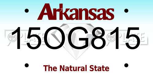 15OG815 Arkansas License Plate