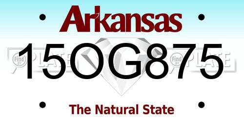 15OG875 Arkansas License Plate