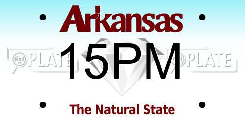 15PM Arkansas License Plate