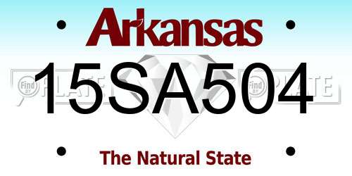 15SA504 Arkansas License Plate