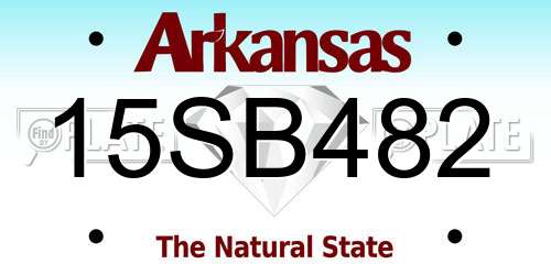 15SB482 Arkansas License Plate