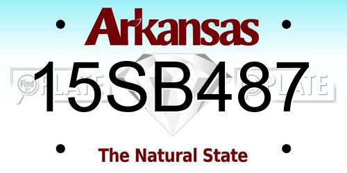 15SB487 Arkansas License Plate