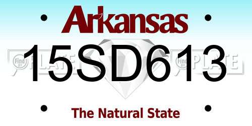 15SD613 Arkansas License Plate