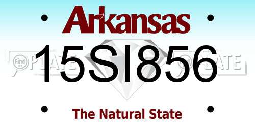 15SI856 Arkansas License Plate