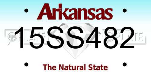 15SS482 Arkansas License Plate