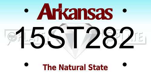 15ST282 Arkansas License Plate
