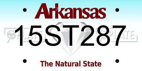 15ST287 Arkansas License Plate