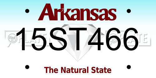 15ST466 Arkansas License Plate