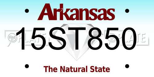 15ST850 Arkansas License Plate