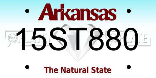 15ST880 Arkansas License Plate