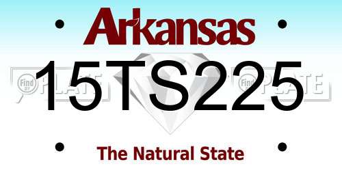 15TS225 Arkansas License Plate