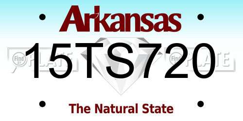 15TS720 Arkansas License Plate