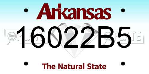 16022B5 Arkansas License Plate