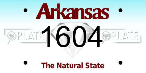1604 Arkansas License Plate