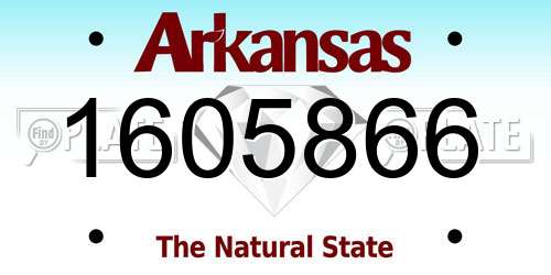 1605866 Arkansas License Plate