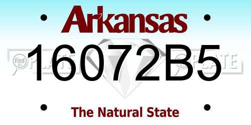 16072B5 Arkansas License Plate