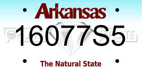 16077S5 Arkansas License Plate