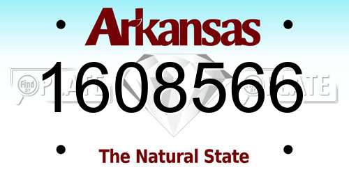 1608566 Arkansas License Plate