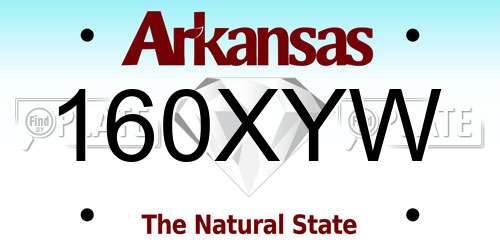 160XYW Arkansas License Plate