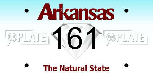 161 Arkansas License Plate