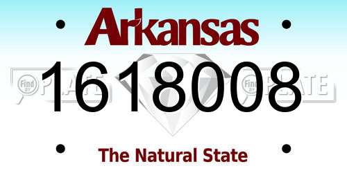 1618008 Arkansas License Plate
