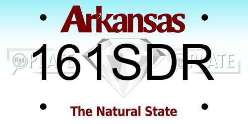 161SDR Arkansas License Plate