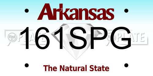 161SPG Arkansas License Plate