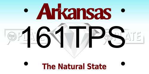 161TPS Arkansas License Plate