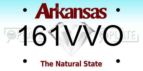 161VVO Arkansas License Plate