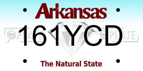 161YCD Arkansas License Plate