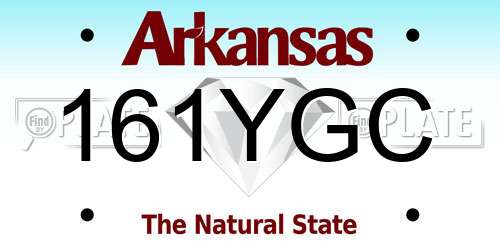 161YGC Arkansas License Plate