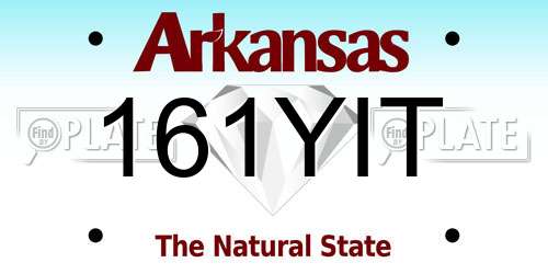 161YIT Arkansas License Plate