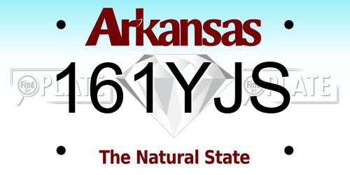 161YJS Arkansas License Plate