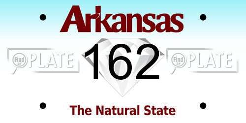 162 Arkansas License Plate