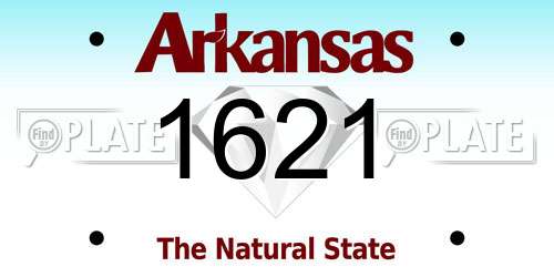 1621 Arkansas License Plate