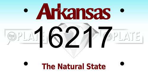 16217 Arkansas License Plate
