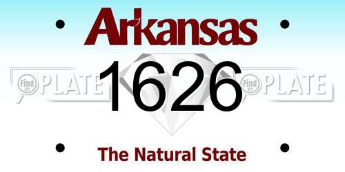 1626 Arkansas License Plate