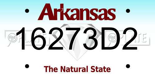 16273D2 Arkansas License Plate