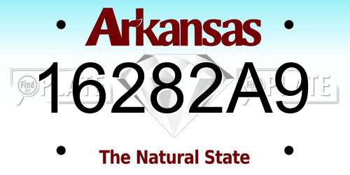 16282A9 Arkansas License Plate